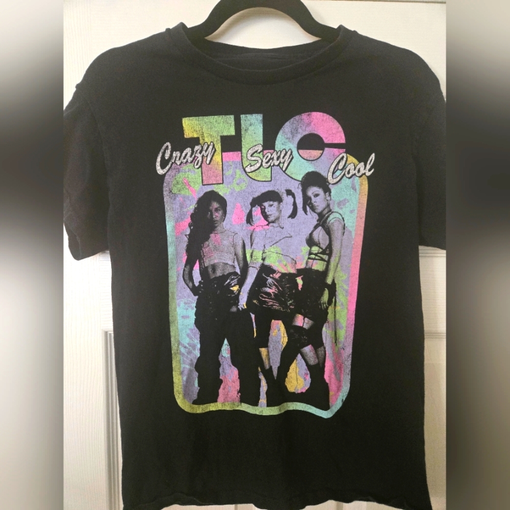 TLC Graphic T-Shirt Vintage Black Juniors Small